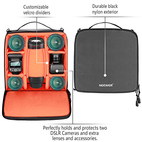 Neewer Flexible Partition Camera Padded Bag Insert Protection Handbag for SLR DSLR Mirrorless Cameras and Lenses,Flash…