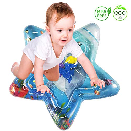 Monocho Inflatable Baby Water Play Mat, Leak-Proof Tummy Time Mat BPA Free Premium Water Cushion for Infants Fun Activity Center Play Toy (Pentagram) - Thumbnail 6