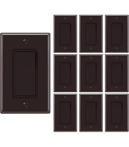 Micmi 15A Tamper-Resistant Decorator Outlet | Black Electrical Receptacle With Wall Plate | UL Listed (50 Pack)