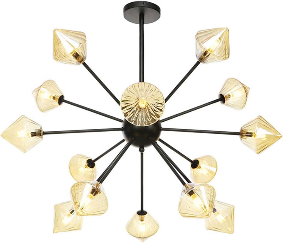 HAIXIANG Glass Pendant Lamp Ceiling Lighting Industrial Retro Chandelier LED Light Fixtures Bedroom Dining Room Living Room Office Restaurant Bar Cafe