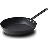 Letschef Coating-Free Carbon Steel Pan Durable 10 Inch Frying Pan, Pans For Cooking Delicious Meals, Oven Safe, Induction Compatible Pfoa Free