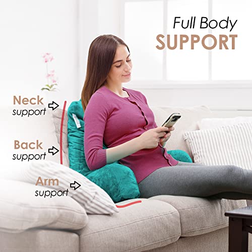 Nestl Reading Pillow Standard Bed Pillow, Back Pillow for Sitting in Bed Shredded Memory Foam