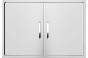 OUKIDR Outdoor Kitchen Doors 30W x 21H Inch, Stainless Steel Flush Mount BBQ Access Door for Outdoor Kitchen Cabinet Grill Station or BBQ Island