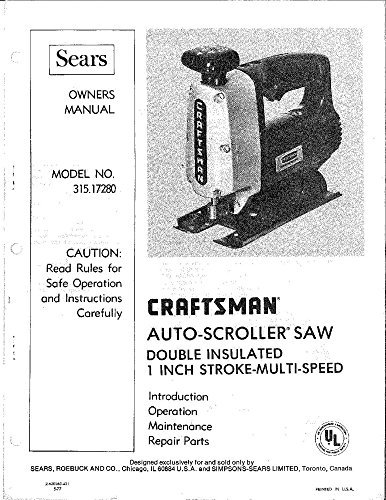 1977 Craftsman 315.17280 Saber Saw 1 