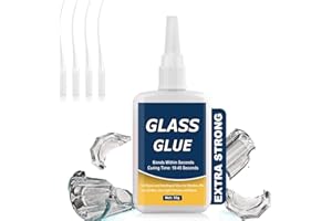 MOCKGVY Glass Glue, Glass Glue Clear, Glass Repair, 30g Waterproof High Temperature Resistant Super Glass Adhesiv for Glass Repair Mirrors Dishwasher and More, Super Quick Clear Glue for Glass Repair