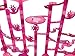 Pinked Out! Marble Run - 100 Pieces: 85 Translucent Marbulous Pieces + 15 Glass Marbles