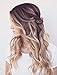 Heahair® Full Head Clip in Hair Extensions Ombre One Piece 2 Tones Wavy Curly Black Brown Blonde (Chocolate Brown to sandy Blonde)