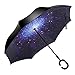 owen kyne Windproof Double Layer Folding Inverted Umbrella, Self Stand Upside-down Rain Protection Car Reverse Umbrellas with C-shaped Handle