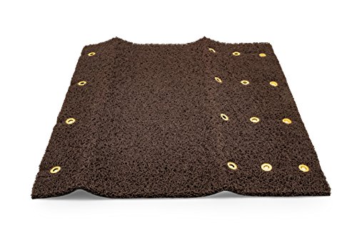 Camco 42967 Brown Premium Wrap Around RV Step Rug (PVC Material (22" x 23"))