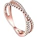 BOHG Jewelry Women's 18k Rose Gold Plated Cubic Zirconia Cz 