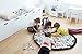 Play Mat and Toy Storage Bag - Durable Floor Activity Organizer Mat - Large Drawstring Portable Container for Kids Toys, Books - 55