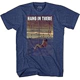 Star Wars Luke Hang in There Empire Strikes Back Cloud City Movie Poster Adult Men's Graphic Tee T-Shirt Apparel (Navy Heather, Large)