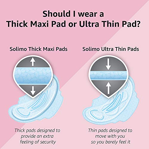 image for Amazon Brand - Solimo Ultra Thin Pads with Flexi-Wings for Periods, Re