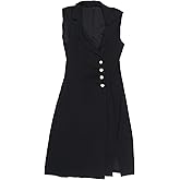 Hobemty Women's Pencil Dress Notch Lapel Neck Classy Elegant Sheath Dress