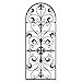 gb Home Collection Metal Wall Décor Living Room Victorian Style Wall Art Décor, Window Arch Design, 17 x 42 Inches - Black