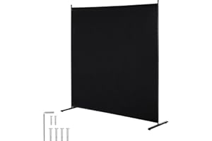VEVOR Room Divider, Single Panel Room Divider, 6FT Privacy Screen Indoor, Partition Divider for Room Separation, Freestanding