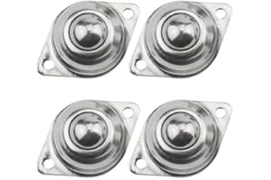 TOVOT 4PCS 5/8" Stainless Steel Ball Bearings Flange Mounted Transfer Bearing CY-15A Roller Balls Bearing Rollers Two Hole Mo