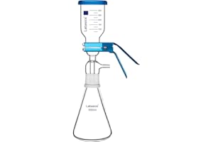 Labasics Vacuum Filtration Apparatus, Borosilicate Glass, 10μm Sand Core Filter Plate, 500 ml Filter Flask, with 300ml Gradua