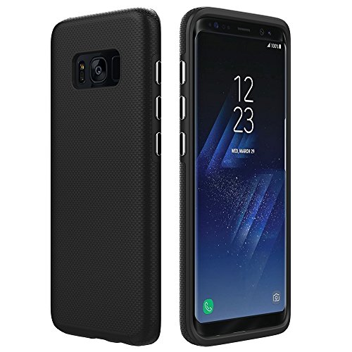 Samsung Galaxy S8 Case, EasyAcc Armor Design Protective Hard Back Shell Cover Dual Layer Protection Shockproof Bumper Case for Samsung Galaxy S8 5.8â€™â€™ ---- Black