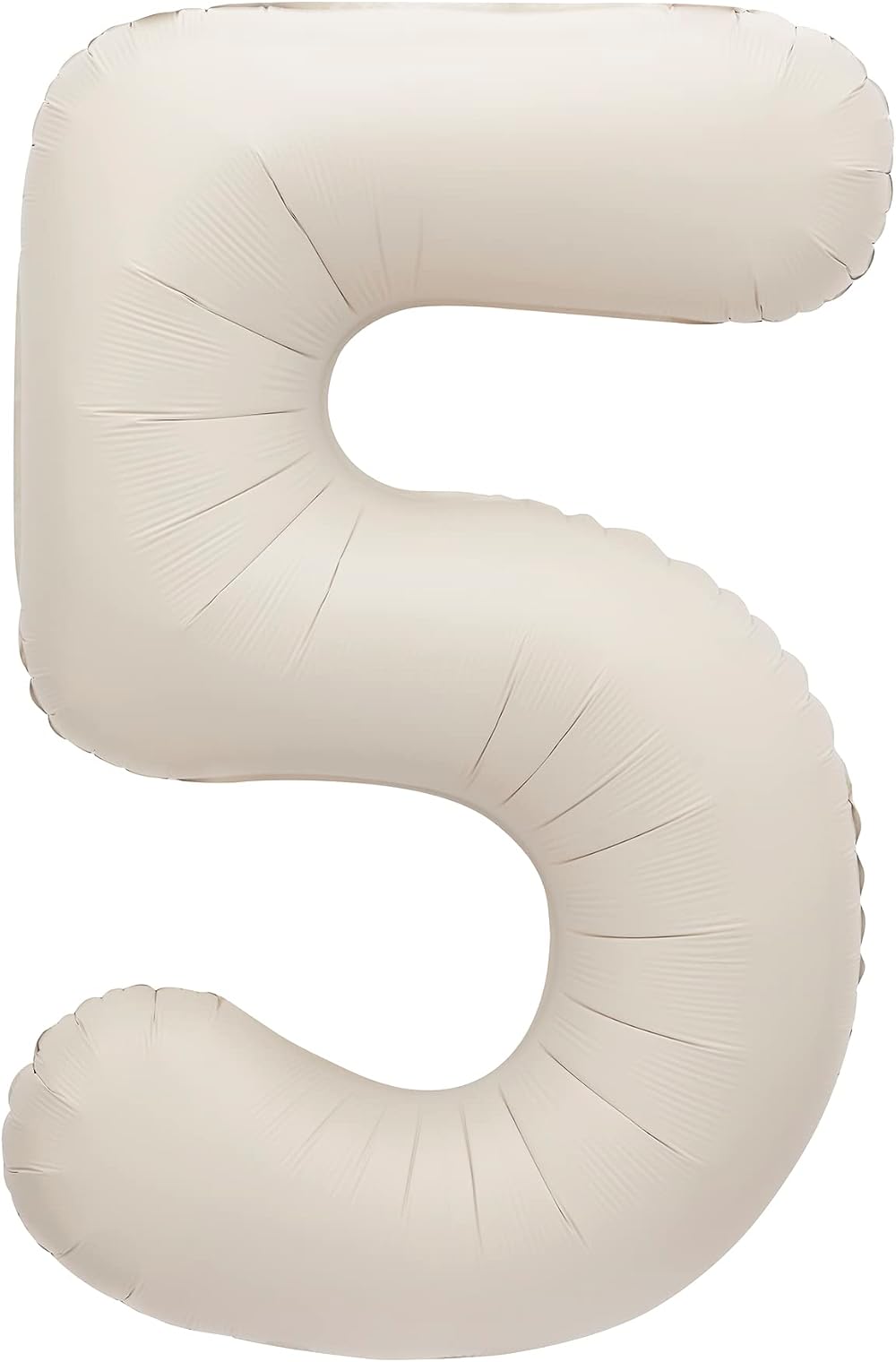 Unique Giant Foil Number 5 Balloon 86 cm Matte Nude Party Decoration
