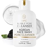 La Noubelle MPC Bubble Pore Cleanser, Korean Face Wash, Gentle Deep Pore Facial Cleanser with Caviar, Blackhead Makeup Remover, Pore Minimizer, Hydrating, Exfoliator, Oily, Dry Skin 5.07 fl oz