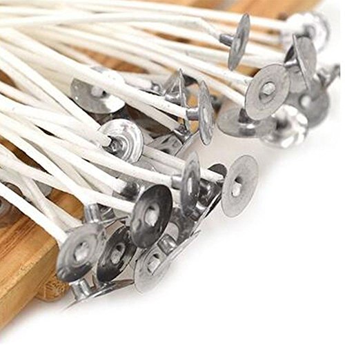 Junbuoom DIY Party Hot with 10cm Sustainers 30pcs Cotton Pre Wicks Candle Core Making - Thumbnail 4