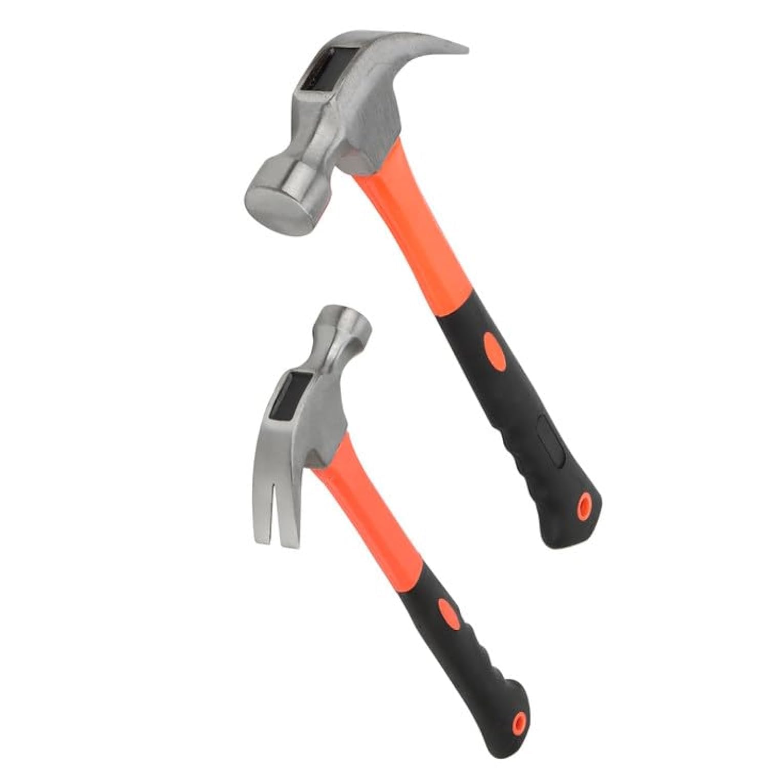 KEILEOHO 2 PCS 2 Sizes Claw Hammer Set, 8oz 24oz Steel Hammer with Non Slip Handle for DIY Projects, Home, Office, 250g & 750g