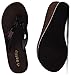 Hanxue Womens Glitter Chunky Wedge Flip-flops Sandals Black US8