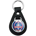 Black Leather Shelby Cobra Vintage Logo Keychain