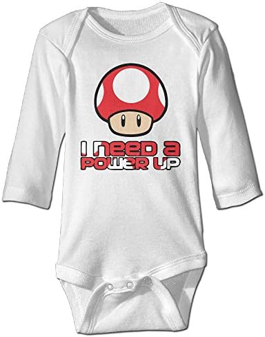 Jumpsuits Super Mario Bros- Red Mushroom Power Up Organic Baby Onesies For Baby Boys