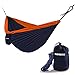 ELEMENTEX Portable Parachute Nylon Travel Camping Backpacking Hammock - Large Navy & Orange