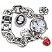 Disney Snow White Mop Crystal Red Apple Charm Bracelet Quartz Watch PN2003