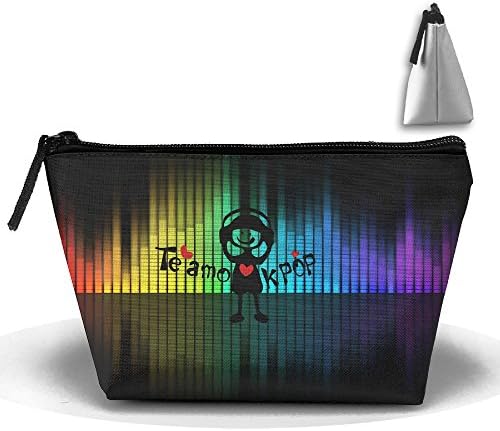 Geek Portable Multifunctional Love Kpop In Latin Te Amo KPOP Zipper Cosmetic Bag For Women Black One Size