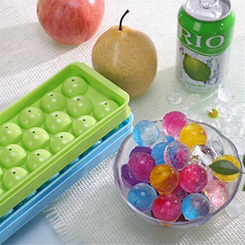 STORE-HOMER - Plastic Ice Tray 14 Grid 3D Round Ice Ball Maker Globe Form Frozen Mold Ice Cube Popsicle Maker Forma De Gelo Kitchen Moulds