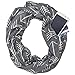 Arrow Pattern Infinity Scarf for Women - Travel Scarf with Hidden Pocket - Women Infinity Scarves for All Seasons (Grey)