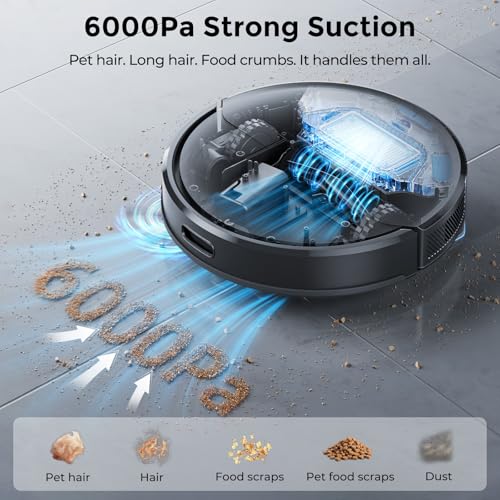 Kilgone Robot Vacuum & Mop, 90-Day Hands-Free, 6000Pa, Self-Empty, LiDAR photo 11