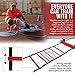 Agility Ladder and Cones by FireBreather. Great Training Equipment to Exercise Speed in Soccer, Football & Sports Workout. Set of 15ft Ladder, 12 Discs, 4 Pegs, Carrying Bag & 2 Drills Ebook