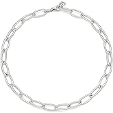 Uno de 50 AWESOME LINK Necklace, Sterling Silver-Plated, 25"