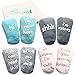 Baby Socks Gift Set - Unique Baby Shower or Newborn Gift - 4 Pairs of Cute Funny Quotes in Gift Box