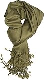 Dabung - Women's Luxurious Pashmina Scarf in Beautiful Solid Colors -Olive