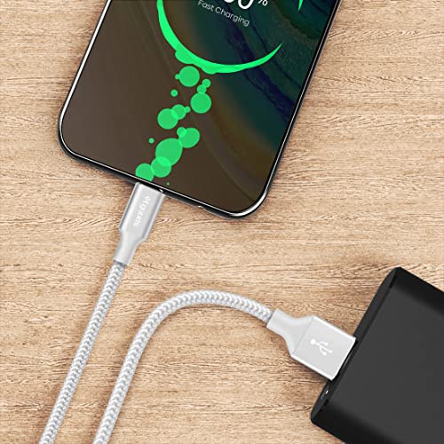 etguuds White USB C Cable 3ft, 2-Pack USB to USB C Cable 3A Fast Charging Type C Cable Braided Data Cord for iPhone 17/16/15 Pro Max Plus, for Samsung Galaxy S26 S25 S24 S23 S22 Note 20, Pixel Moto