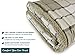 PAVILIA Beige Plaid Sherpa Throw Blanket for Couch, Soft Plush Cream Flannel Blanket & Throws for Bed Sofa, Warm Cozy Winter Christmas Blanket, Reversible Fuzzy Decorative Fleece Gift Throw, 50x60