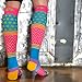 Running & Athletic Recovery Knee High 15-20mmHG Compression Socks | Crazy For Color | SM