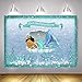 Mocsicka Mermaid Baby Shower Backdrop Under Sea Mermaid Photography Background 7x5ft Vinyl Little Mermaid Baby Shower Party Banner Backdrops
