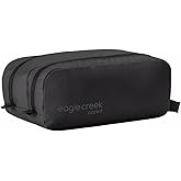 eagle creek Pack-It Reveal Quick Trip - Dual-Compartment Toiletry Bag for Travel - Full-Length Zipper Compartments - Recycled Fabric Construction - Water-Resistant & Quick-Drying - Black