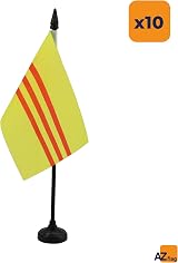 AZ FLAG Set of 10 South Vietnam Table Flags 4x6in 15x10 cm Mini Desk Flags view 2