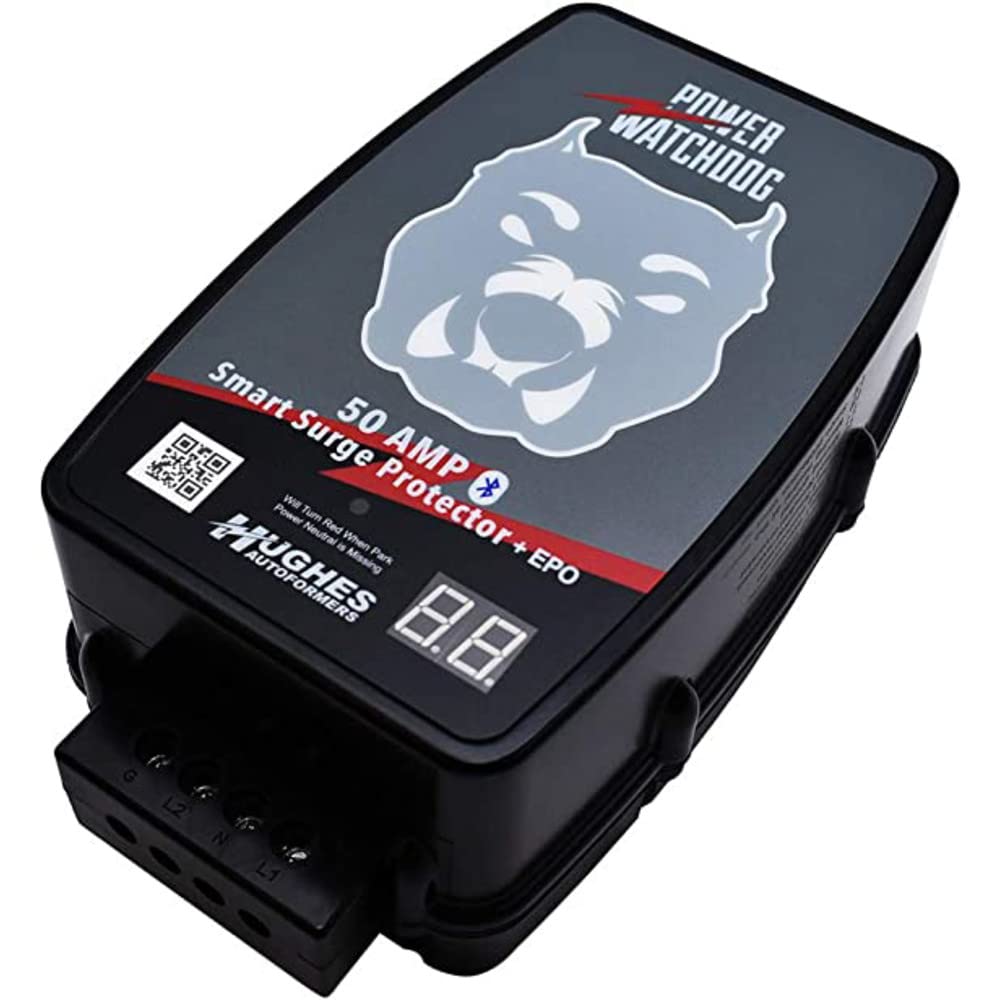 Photo 1 of Power Watchdog PWD50EPOH 50 Amp Smart RV Hardwired Surge Protector - Emergency Power Off (EPO) – Bluetooth Monitoring - Replaceable Surge Module - LED Diagnostics - Durable for RV Campsite Use