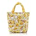 Finex - Set of 2 - Gudetama Lazy Egg Yolk Canvas Zippered Tote with Top Carry Handles Bag - Gym Makeup Diaper Reusable Grocery Lunch