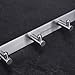 HOMEIDEAS Coat Hook Rack Wall Mounted 16-Inch SUS304 Stainless Steel Brushed Nickel Towel and Key Hook Rail 6 Hooks
