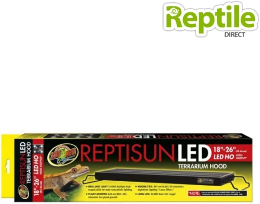 Zoo Med Reptisun Led Terrarium Hood, 18-26"